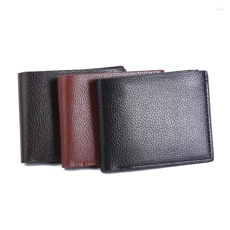 Portafogli portafoglio maschile in pelle genuina prodotto premium in pelle vera mucca per uomo corto nero walet portefeuille homme