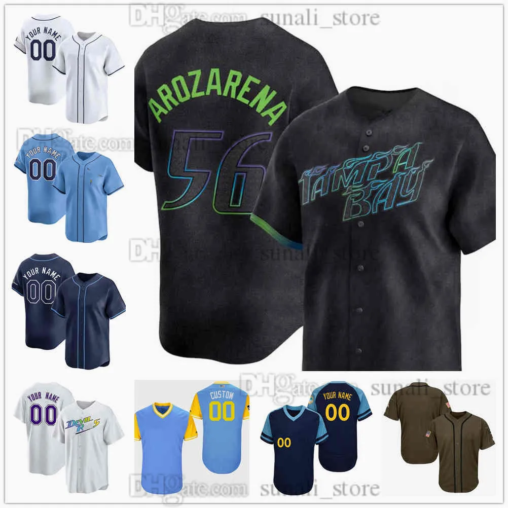 Kol 2024 City Connect Baseball Jerseys 43 Harold Ramirez 24 Zach Eflin 17 Isaac Paredes 34 Aaron Civale 15 Josh Lowe 44 Ryan Pepiot 50 Rene Pinto 21 Jonny Deluca