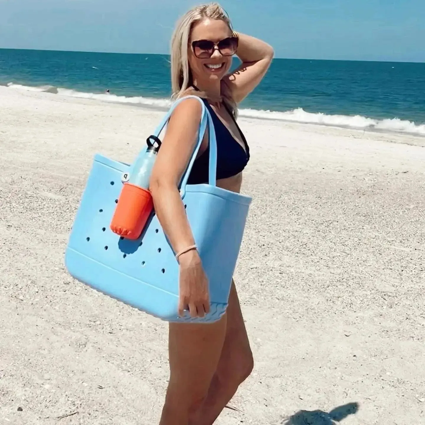 DHgate EVA Water Resistant Oversized XL Tote Bag with Inside Zipper Pocket XL Simply Southern Beach Bogg Bag Bags Luggage Accessories