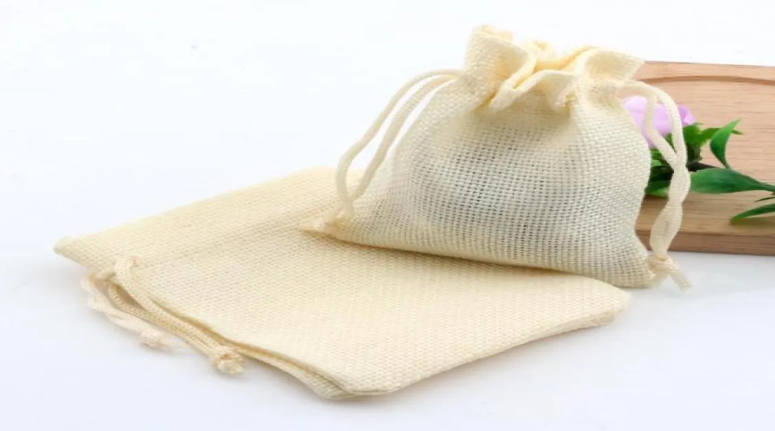 50pcs Beige Leinen Stoff Kordelzugbeutel Süßigkeiten Schmuck Geschenkbeutel Burlap Geschenk Jute Bags 7991210x14cm 13x18cm 15x20c5638853