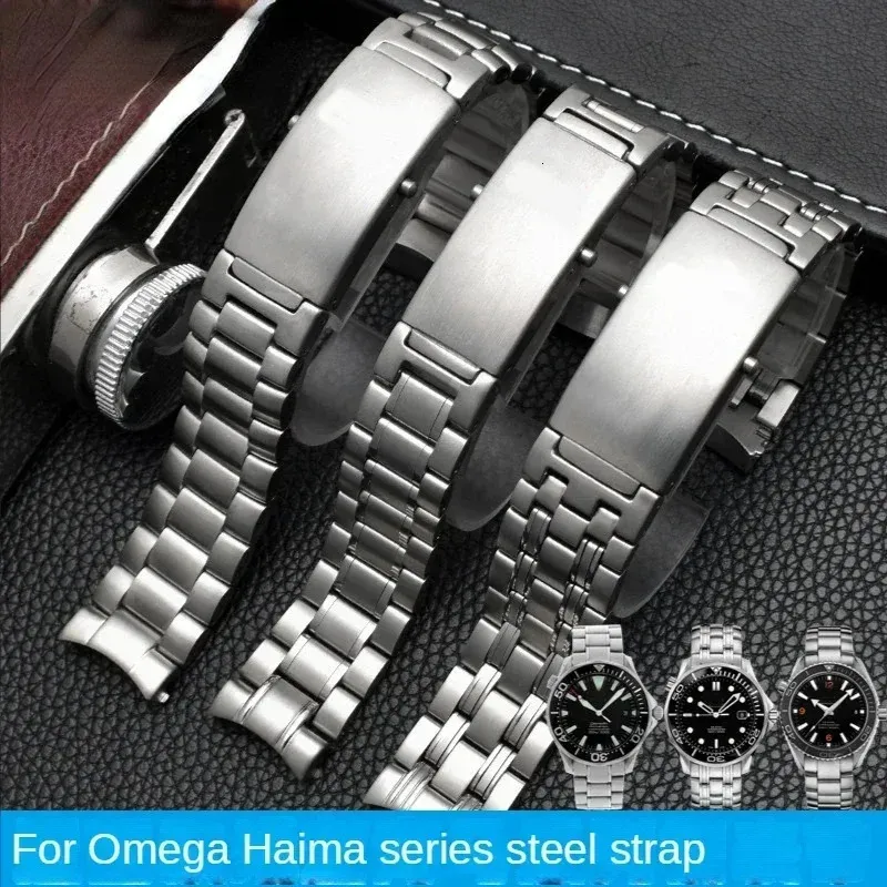 Solid Stainless Steel Watch Band for Haima 300 Waterproof Sweat-Proof Wear Comfortable Watch Strap Men Accessories 20mm 240425