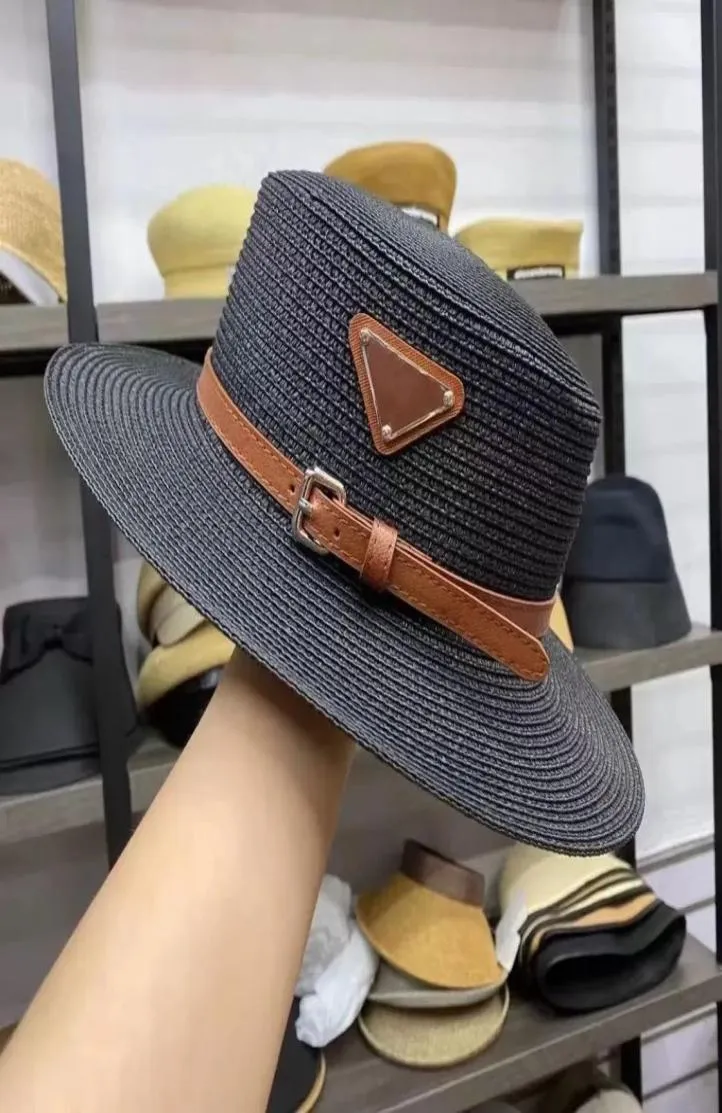 2023 Designer Straw Hat Luxury Gentleman Cap Summer Beach Fashion Men039s en dames039S Casual Bucket Hat9508297