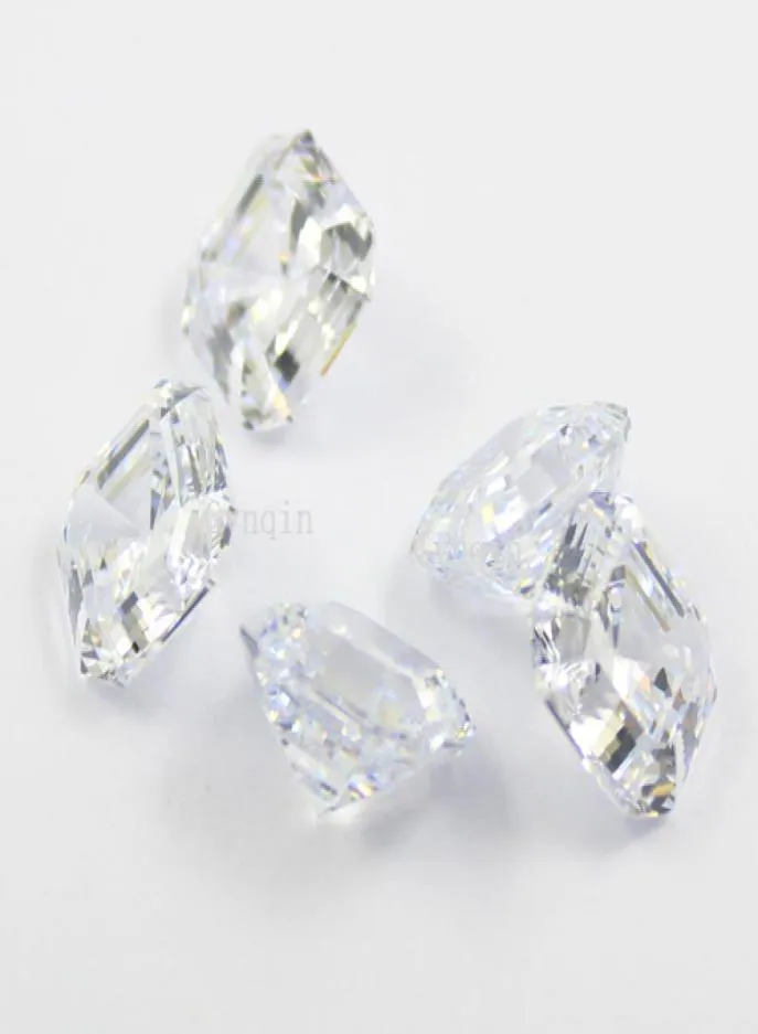 10pcslot 85mmx85mm cubic zirconia simulada diamante asscher corte loter gem stones3993537
