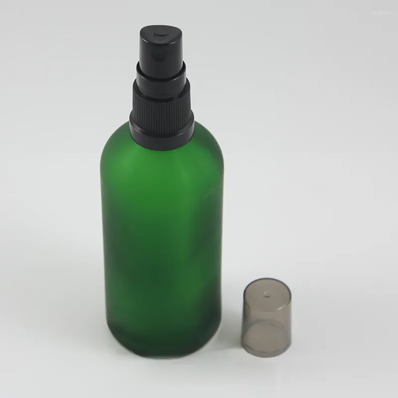 Speicherflaschen Parfümflasche Zerstäubungsglas Lady 100 ml Grün mit schwarzer Plastikpumpe