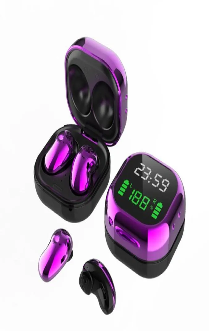 TWS em fones de ouvido S6 Plus Wireless Gaming fone de ouvido preto Purple Blue Earphone Wireless Headphones4354089