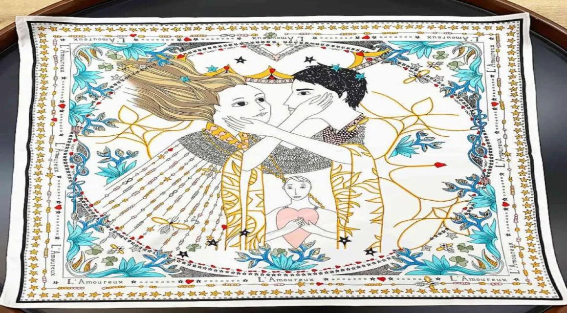53 cm luksusowy Tarot Twill mały kwadratowy szalik Panie Profesjonalne sztuka Akcesoria do włosów dla dziewcząt Town Ties Sjaaltjes Y3367654