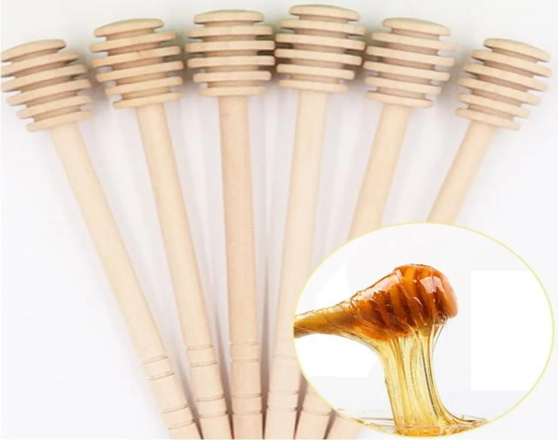 Égitrages en bois Honey Dipper Stick Wood Stick for Honey Jar Stick Collect and Disensin Honey Tools4683478