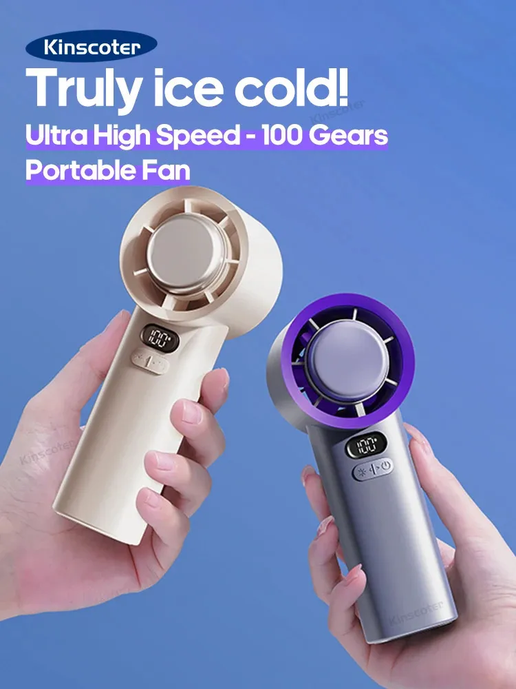 KINSCOTER Violent Blower Multifunctional Turbo Fan Jetfan Strong Fans Handheld High Wind Speed with Ice Function 240424