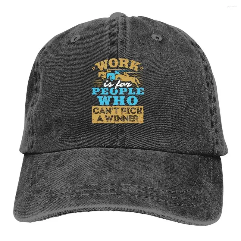 Ball Caps Summer Cap Sun Visor Work Is For People Who Can't Pick A Winner Hip Hop Horse Racing Sports Cowboy Hat Peaked Hats