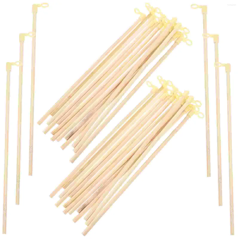 Bordslampor Lykta Papperspaket Poler hängande stickhandtag DIY Bambu Sticks Craft Sats