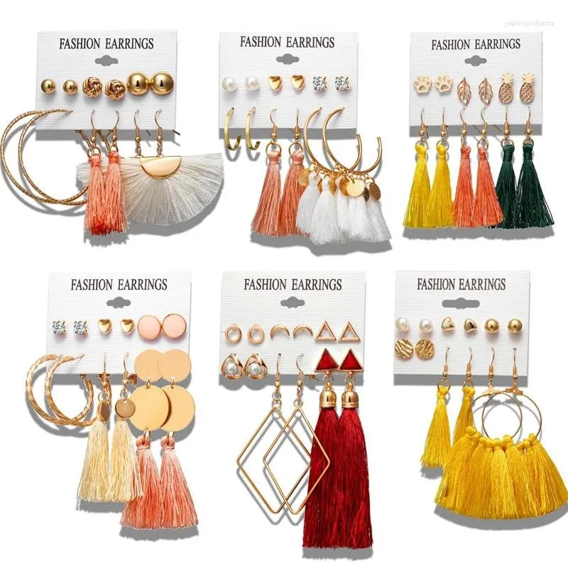 Boucles d'oreilles en peluche 36 paires Pildel set pour femmes filles bijoux mode bohemian hoop étalon anniversaire / fête / Valentine