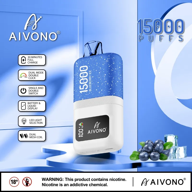 Aivono Original AIM Magic 15000 Elf Puffs Einweg Vape Vaper Stift Double Mesh Spule E -Zigaretten 0% 2% 5% mit Smart Screen Display Geek Bar 15000