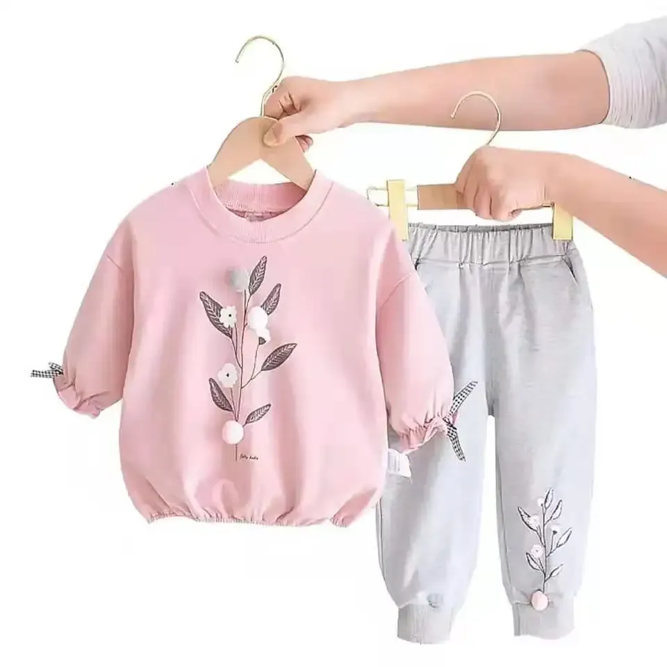 dresses 2pcs Baby Girls Clothing Sets Autumn Winter Toddler Girls Clothes Kids Tracksuit for Girl Suit Children Clothing 1 to 6 Year