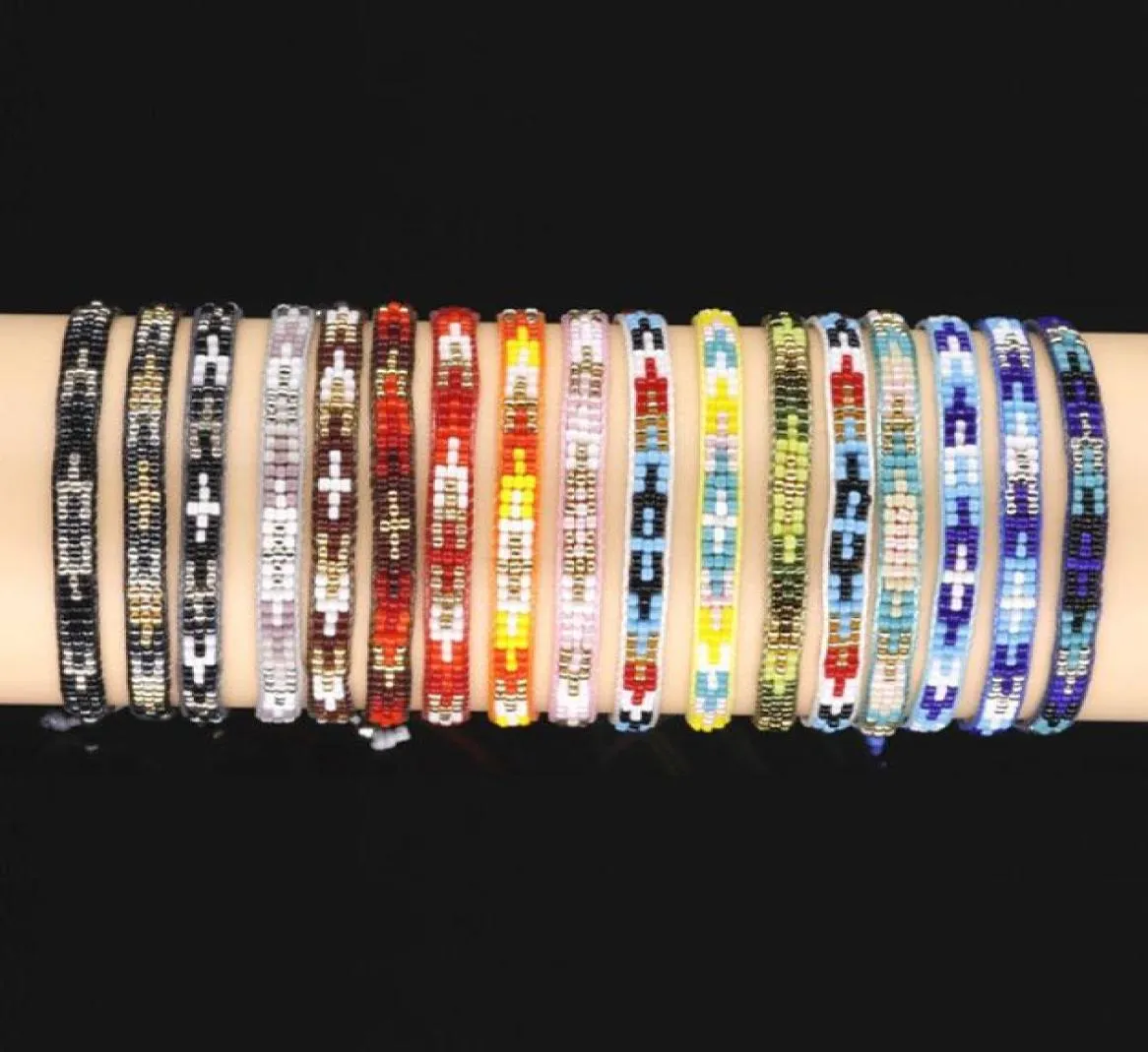 VSCO Girl Creative Blaced armband Rice kralen armbanden Handgemaakte nieuwe DIY Pony Bead 19 Colors Whole8926039