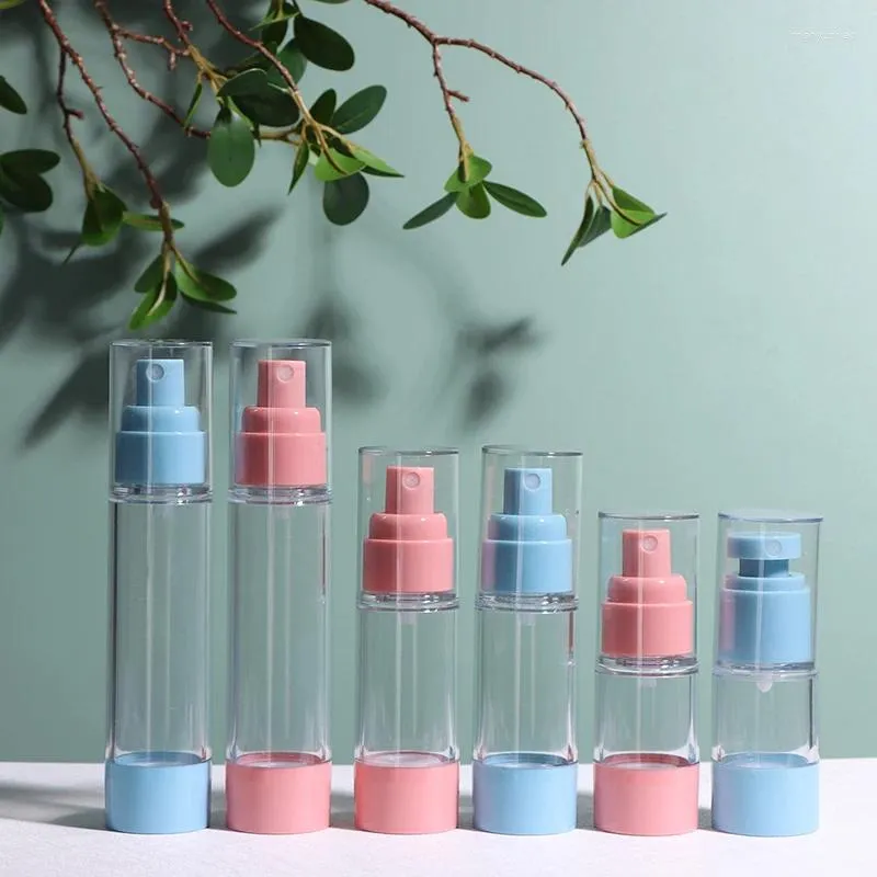 Storage Bottles 15/30/50ml Nordic Portable Vacuum Press Type Spray Bottle Travel Cosmetic Separate Refillable Bottling