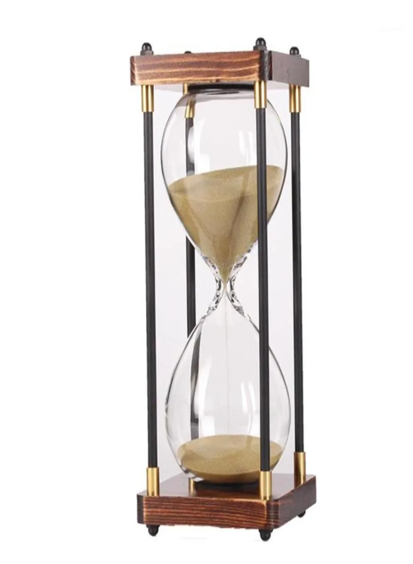 Autres horloges Accessoires 30 minutes Minuterie de sable de sablier pour la cuisine École de cuisine Modern Wood Hour Glass Sandglass Clock Timers Home364160