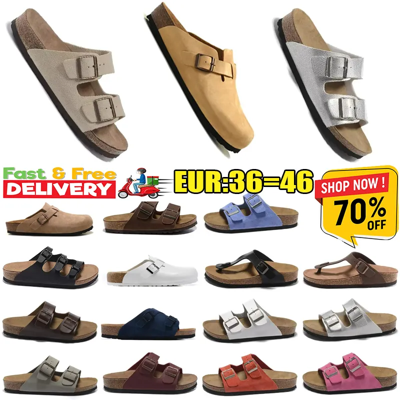 2024 nuevas zapatillas para hombres Sandals Designer Sandals Sandals para hombres Sludes para hombres Blancos Blancos Rose de gamuza Correa de cuero Plataforma Falt Tobas de envío gratis 36-46