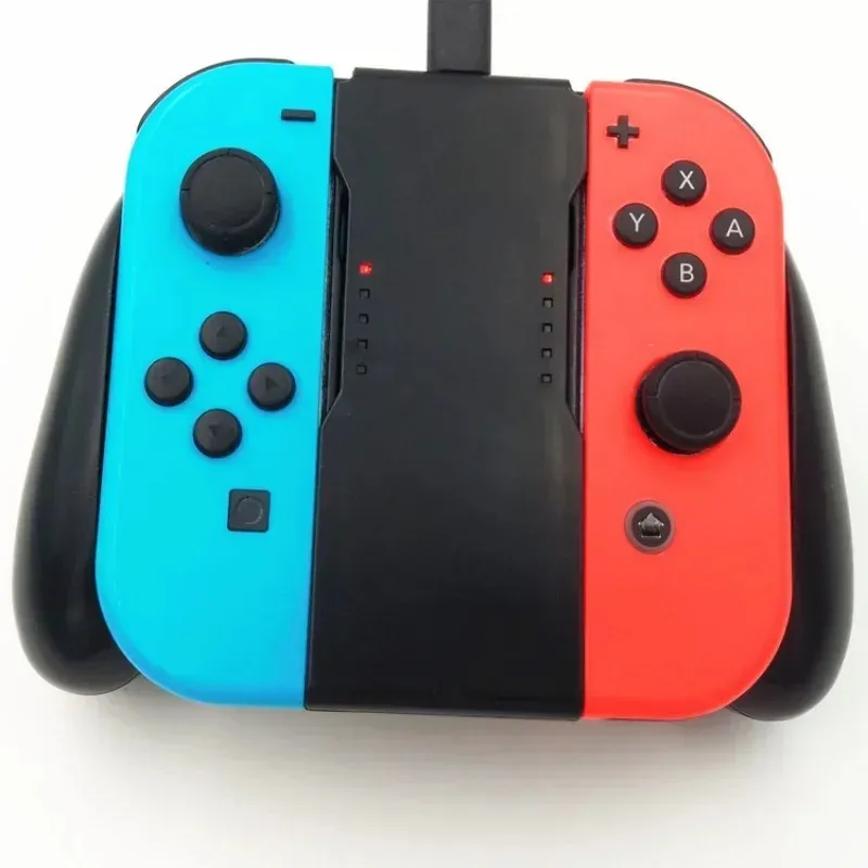 GRIP-handtag laddningsdockstation för Nintendo Switch OLED Joy-Con Handle Controller Charger Stand för Nintendo Switch