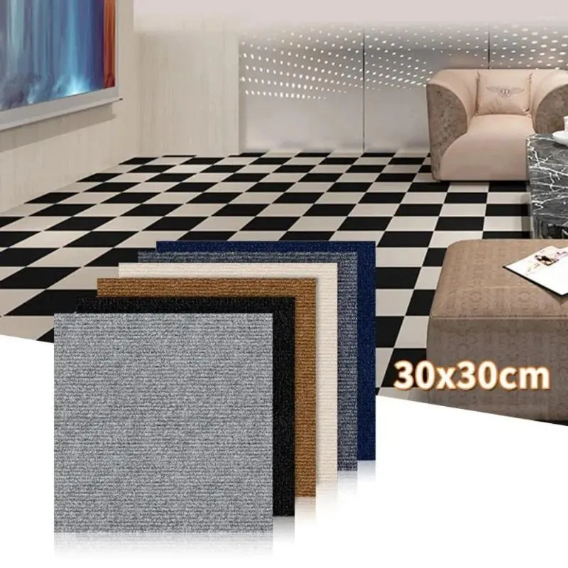 Tappeti Anti-slip Splicing Carpet Professional Noise Isolation Rimovibile piastrelle pavimenti adesivi autoadesivi tappetino colorato
