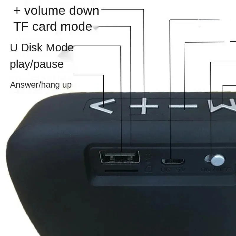 Przenośna głośnik przenośny kompatybilny z bezprzewodowym Bluetooth Outdoor IPX7 Art Square HiFi subwoofer przenośny obsługa audio USB / TF / FM