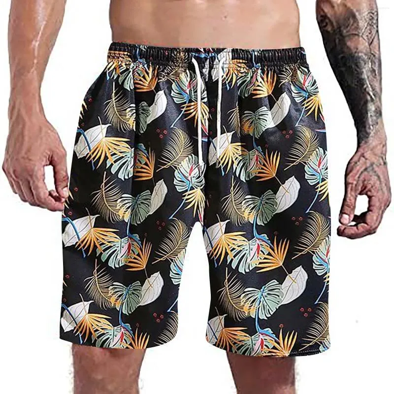 Mäns shorts Mens Slim Fit Swim Trunks Baddräkter med nät långa handskar