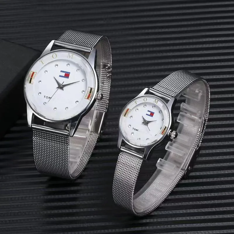 Klassieke verborgen button -stijl Watch dameskwarts Watch paar internet beroemdheid casual horloge luxe ontwerper horloges luxe horloge