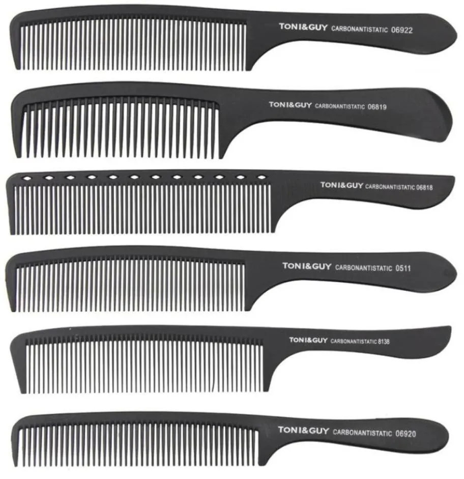 Toniguy Classic Carbon Antistatic Black Hand Combs Salon Professional Hair Cut Brosses 0511 0612 8102 06818 06819 06920 0693618448056