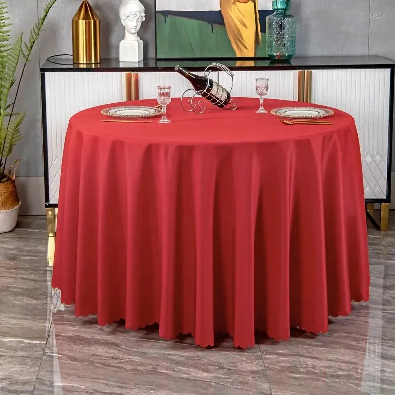 Panno da tavolo B102Tablecloth El Wedding Banquet Restauranti Europeo Fabric semplice tovaglia rotonda