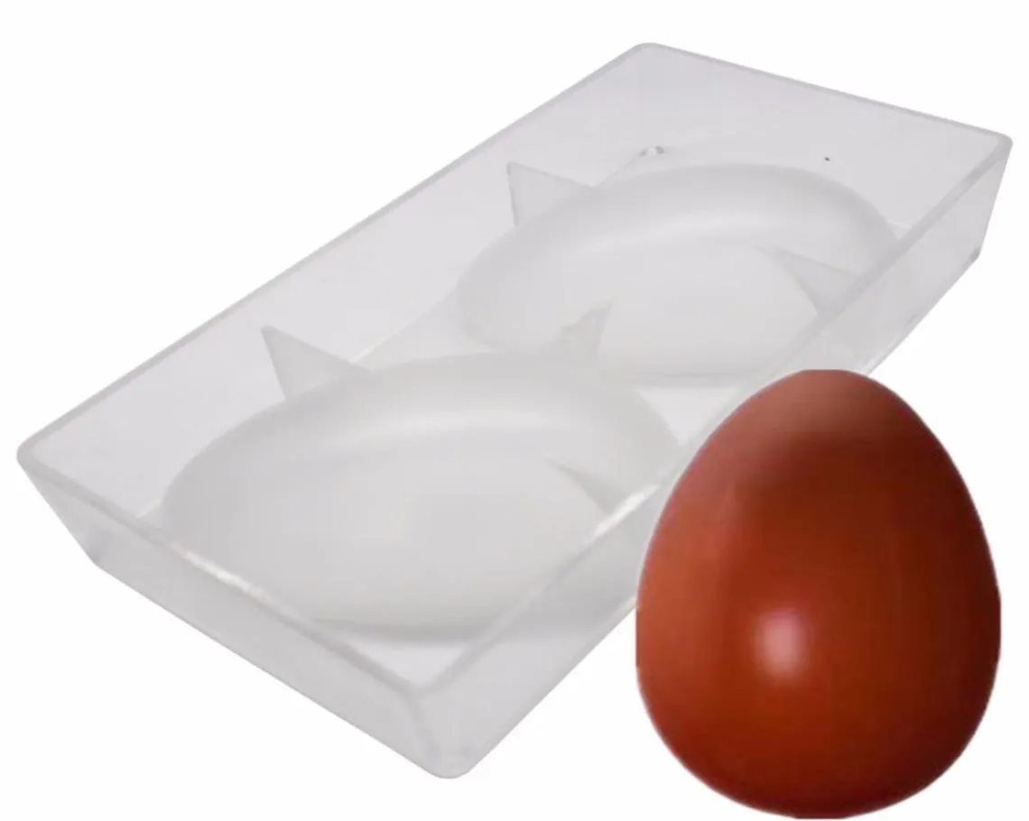 2 cavités Polycarbonate Pâques Moule de chocolat austrich Forme d'oeuf Moule de bonbons T2007039100247