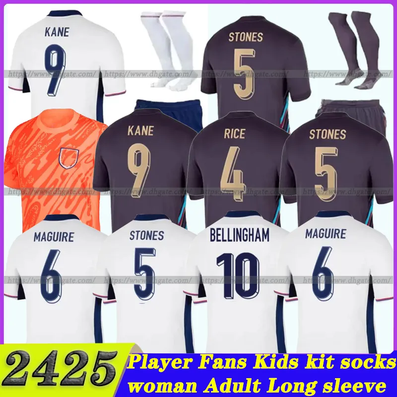24 25 Kids Football Kits ENGLANDS Soccer Jerseys SAKA FODEN BELLINGHAM RASHFORD ENGLAND KANE STERLING GREALISH National Team Football Kit