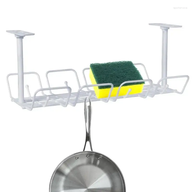 キッチンストレージワイヤーバスケットケーブルトレイデスクホルダーデスクオフィスとキッチン用の頑丈な金属コードオーガナイザー