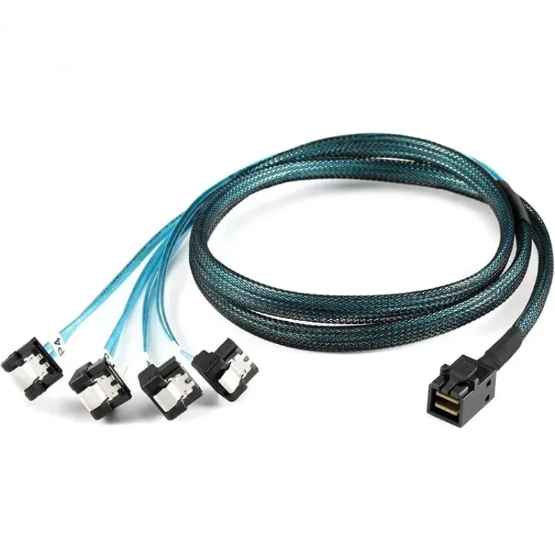 50 cm 100 cm interne Mini SAS SFF-8643 Host naar 4 SATA 7PIN Target Hard Disk 6GBPS Data Server Raid Cable Mini SAS Sata