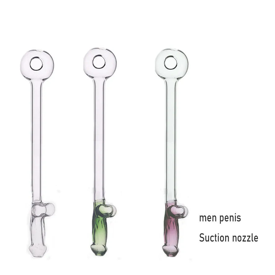 Unieke mannen Penis Glasolie Pijpen 6inch 30 mm Oilkom balancer Hand Rookwaterpijp goedkoopste rechte glazen pijpen