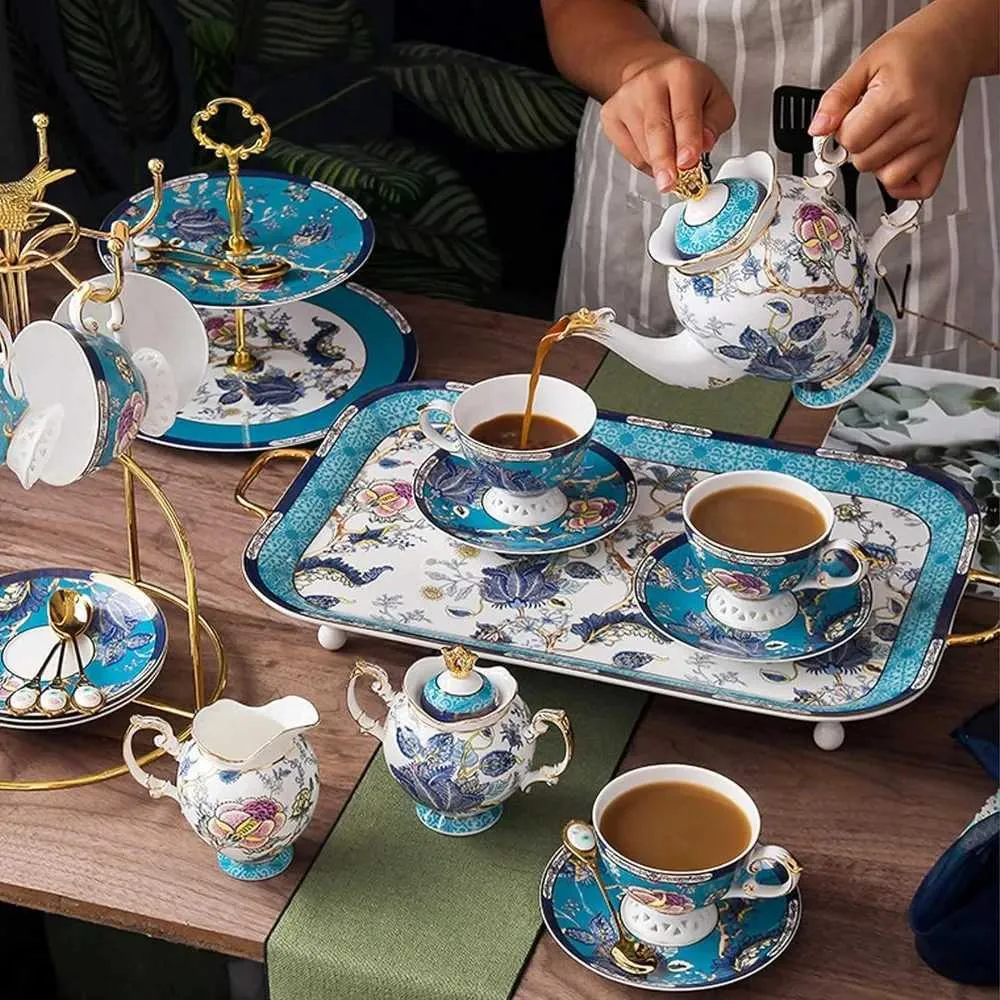 Teaware set kinesisk mugg cup för te -verktyg set ben porslin te set keramik keramik keramik te -ceremoni komplett teacup potten tekanna bar