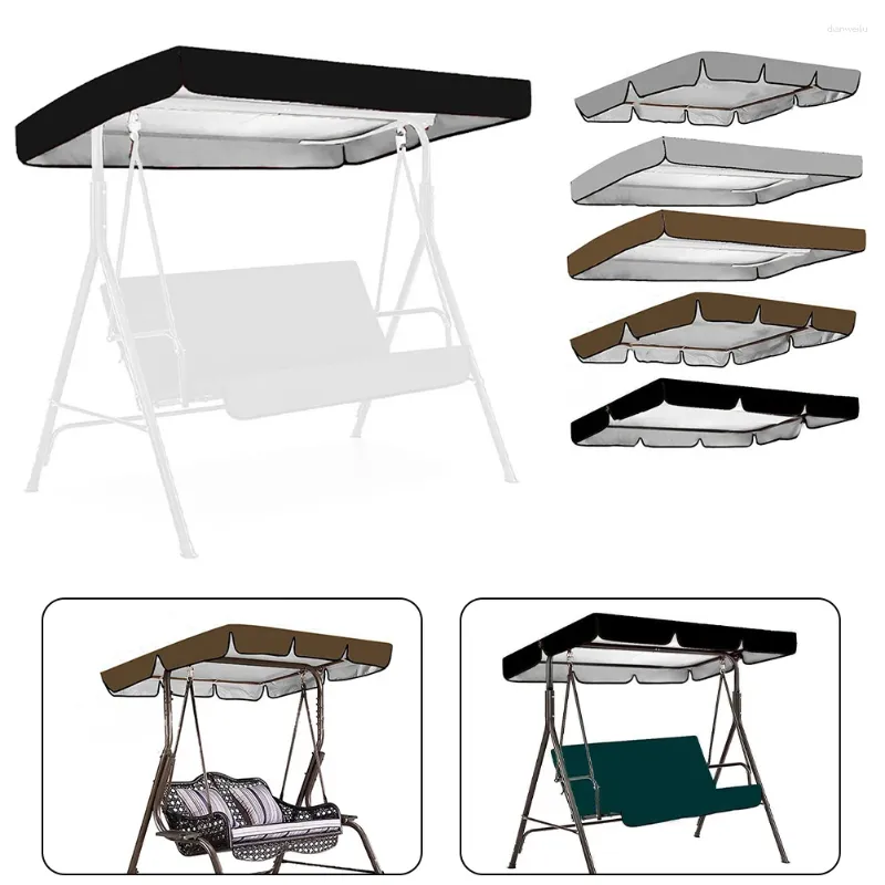 Zelte und Schutzhütten Ersatzdach für Schwungsitz 2 oder 3 Sitzer Gartenstuhl Cover Outdoor Campingzubehör Polyester Langlebig