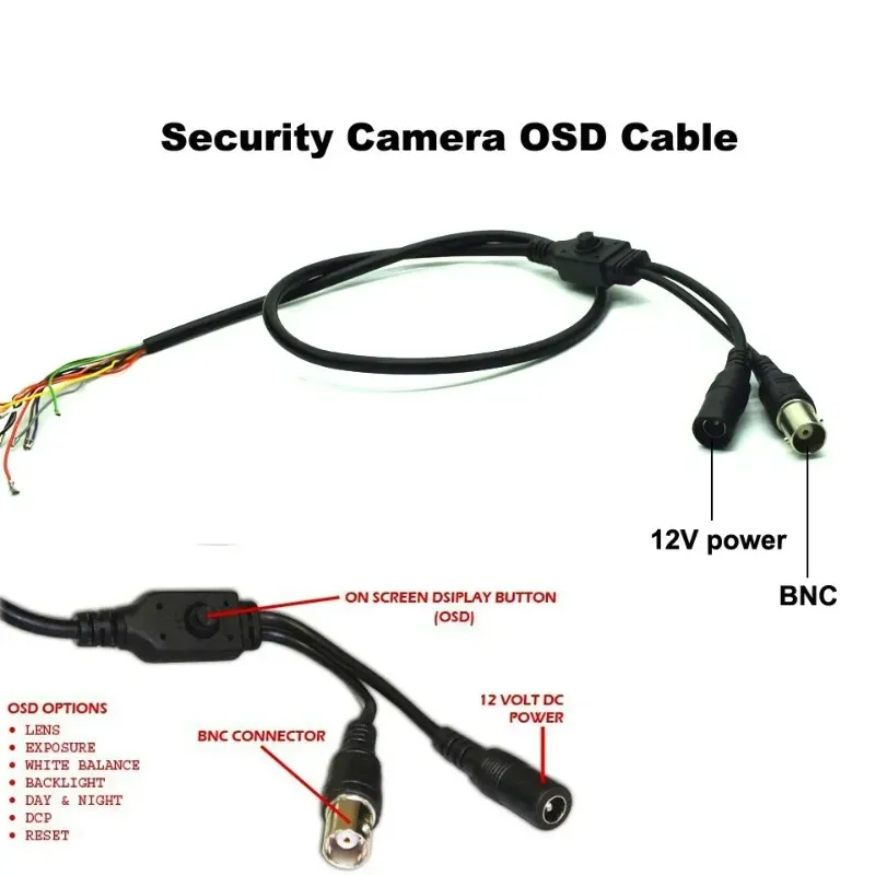 Nowy kabel OSD do aparatu Sony Effio-E lub innej obsługa aparatu OSD Funkcja AHD ANALOG CZASKA KABLE ANALOGAK