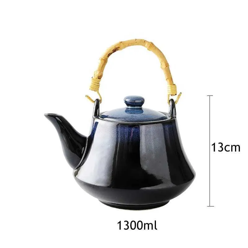 Teaware -sets Blue Cat Eye Design Teapot Chinees Traditionele keramische thee Cup Afternoon Tea Drinkware Set Home Decor Tearear