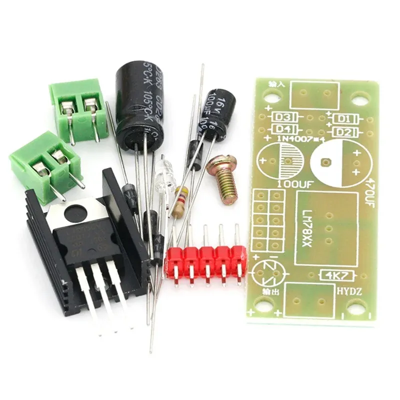 Kit fai -da -te LM7805 L7805 DC/AC Tre Terminale Tensione Modulo di alimentazione dell'alimentatore 5V 6V 9V 9V 12V Output Max 1,2A