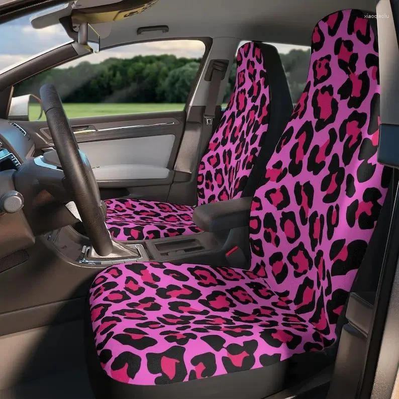 Couvre les sièges d'auto Accessoires de léopard roses