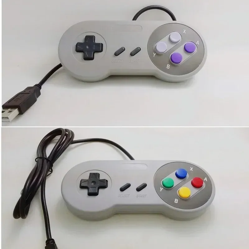 Wired Super USB Controller Gamepad Joysticks Classic Joypad for Nintendo SNES Games Windows PC MAC Computer