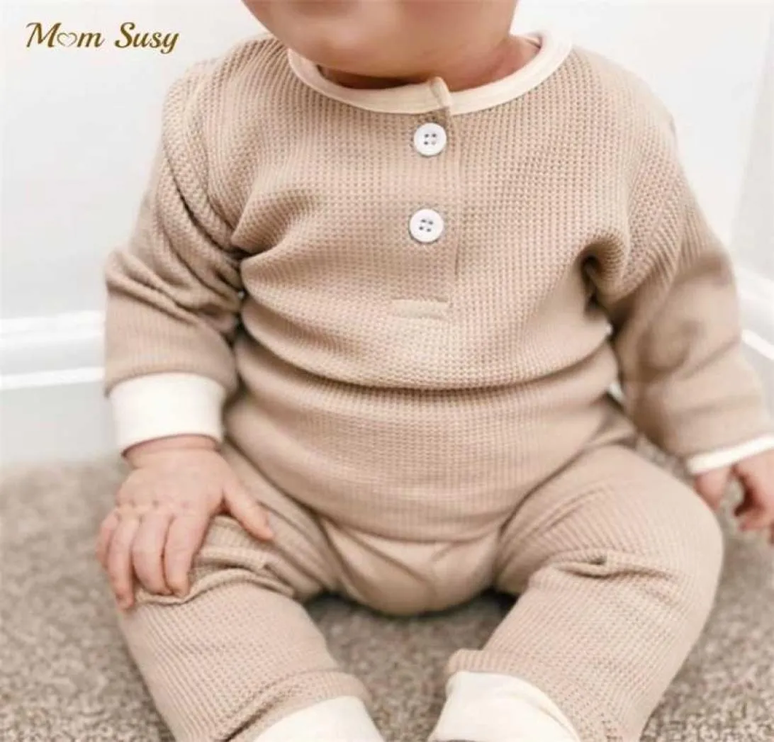 Né Baby Girl Boy Cotton Cotton Set Sweatshirt Pant 2pcs Bebe Home Suit Spring Automne Vêtements Set Tenfit 02Y 2202082895969