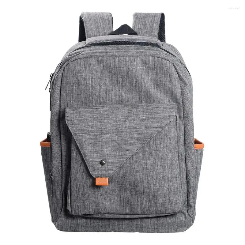 Рюкзак серый ноутбук, компьютер, повседневный стиль, большая мощность, школьная дорожная сумка