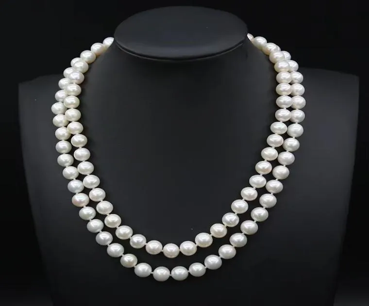 Collana perle a doppio strato S925 Fibbia 89mm Gioielli perle in acqua dolce naturale per donne è semplice ed elegante Partecipa