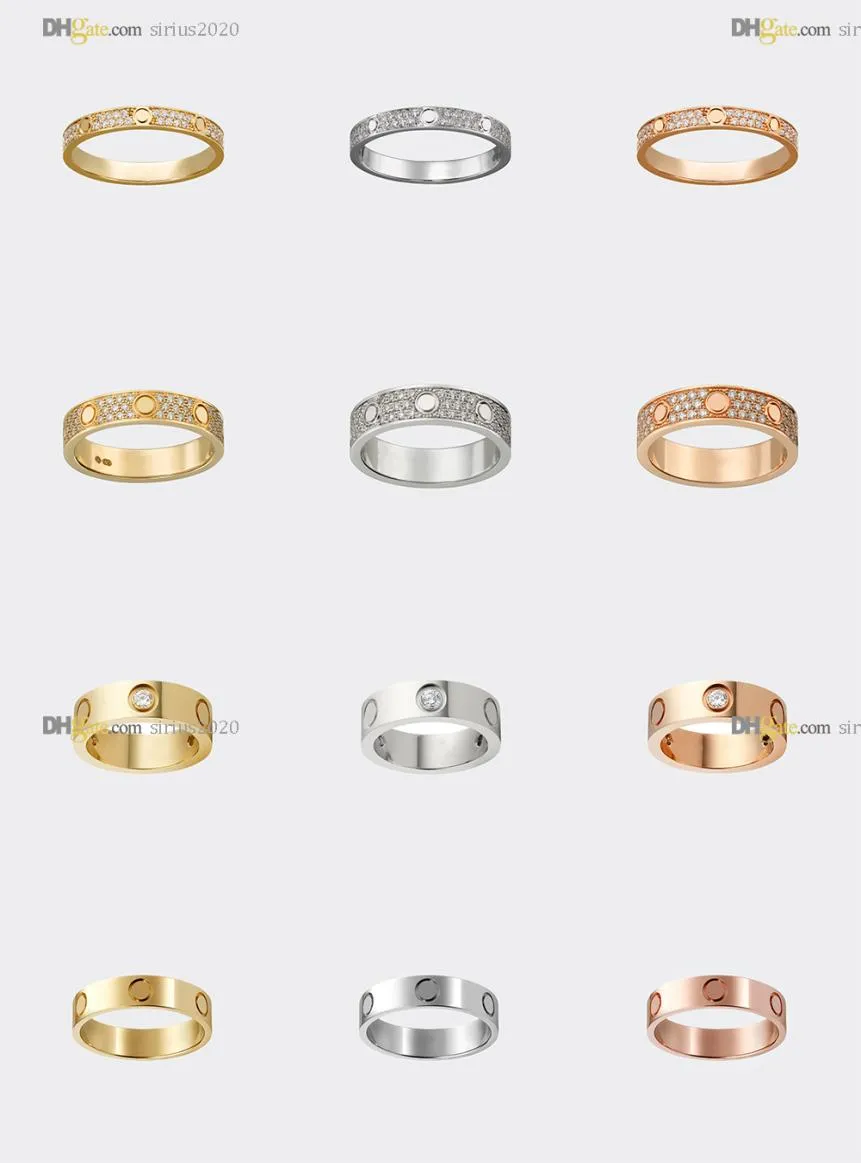 Pierścień Pierścień Pierścień Ring Star Diamond Pierścienie 4 mm dla kobiet luksusowe biżuterię