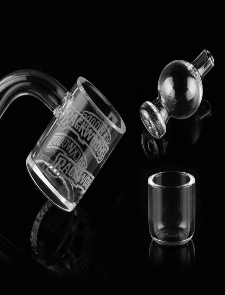 100 Real Smoking Accessories Quartz Banger med Carb Cap Dish 14mm 18mm Domeless nagel Kvinnlig hane 90 grader fara för DAB RIG B5878602