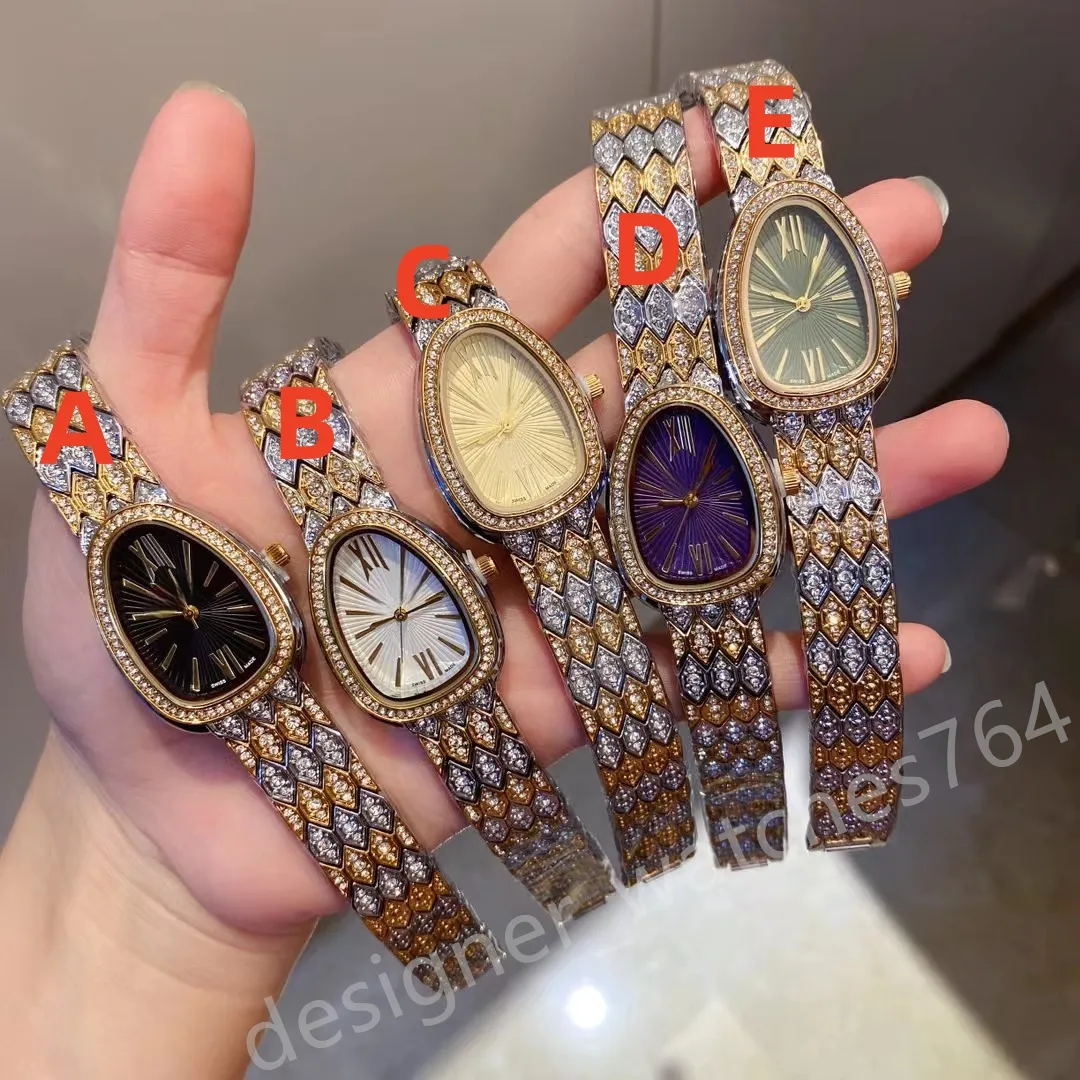 Lady Designer Watches WomenWatch Snake Watch Women Watches Classic Watches Wysokiej jakości Rose Gold Diamond Watch zegarki ze stali nierdzewnej Zespół Montre Orologio di Lusso Relgio