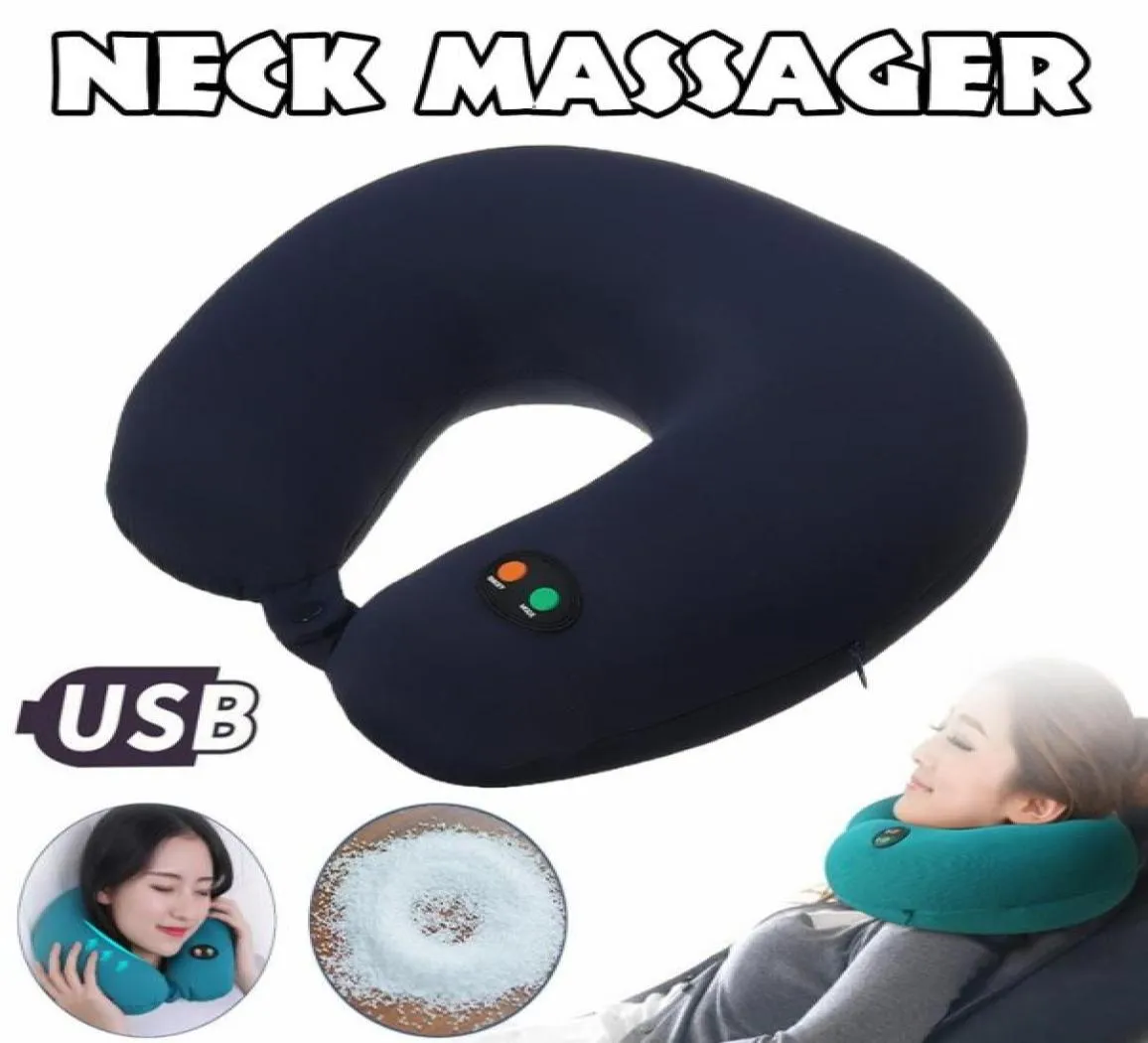 Elektrisch 6mode Usthaped Travel Kissen Kissenhalle Massagebaste Vibration Halskissenmassage Entspannender Familie CAR2051267