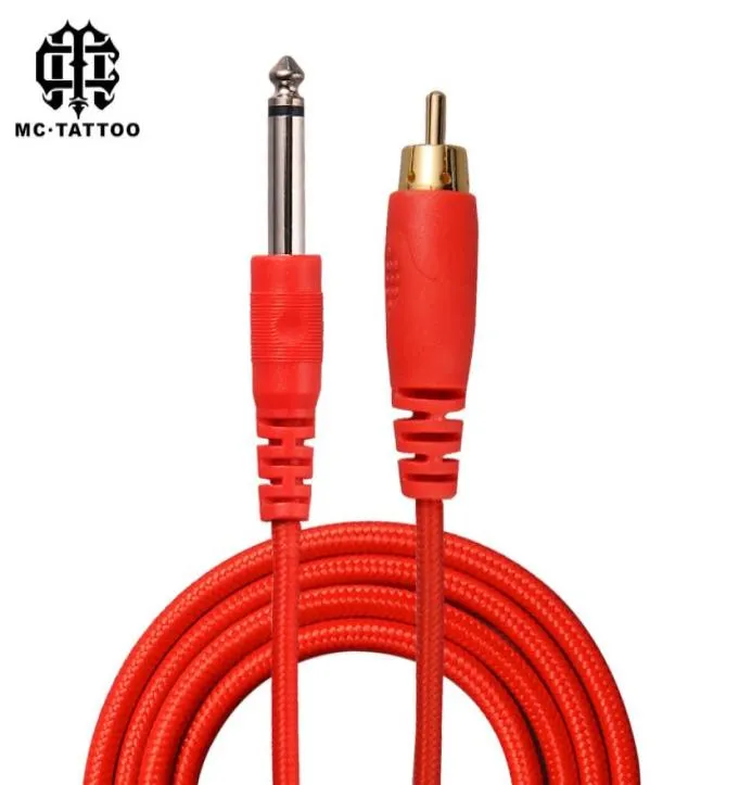 High Quality Tattoo 18M Silicone Machine Clip Cord RCA cable For Gun Power Supply Accessory8370449