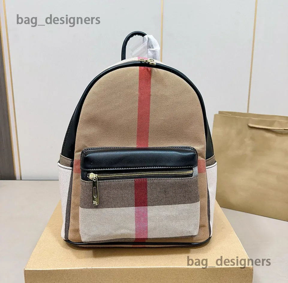 Mochila De Tela De Algodon De Cheque De Algodon Del Disenador Molduras De Cuero De Lujo Bolsas De Viaje De Moda 2024 Mochilas Versatiles Clasicas De 60 3 DHgate