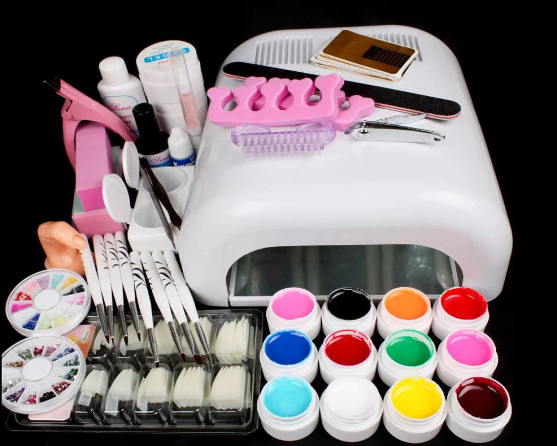 Nail art 36w Cure Dying Drying Lamp Gel False Suggerisce Strumenti per top coat set completo Kit7509376